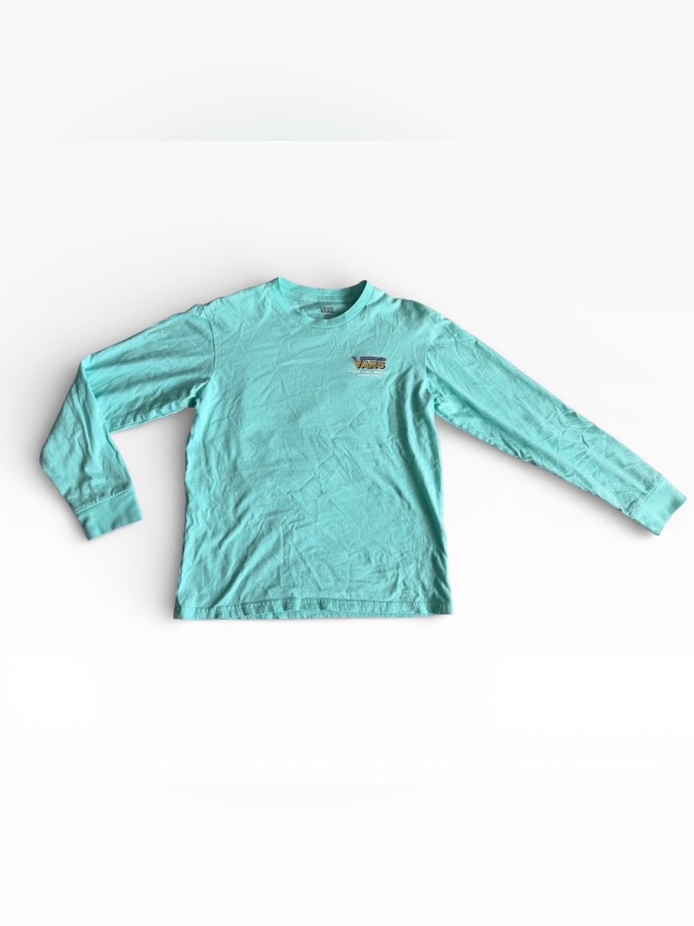 Vans Kids Long Sleeve Tee in Aqua Blue